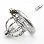 New Super Small Male Chastity Device 45MM Adult Cock Cage With Urethral Catheter BDSM Sex Toys Stainless Steel Chastity Belt - sextoysok