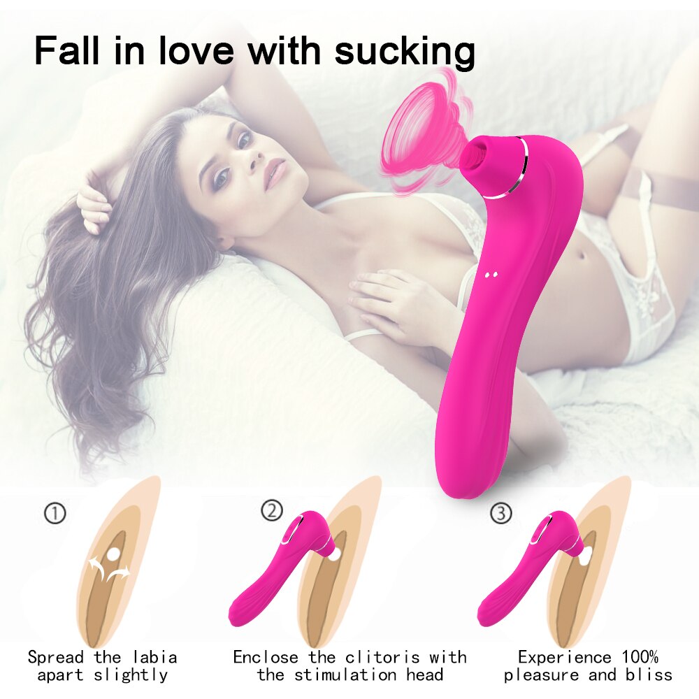 Hiwup Vagina Sucking Vibrator Sex Toy for Woman Oral Tongue Suction For Adults Sucker Clitoris Stimulator Masturbator Erotic Toy - sextoysok