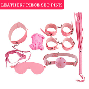 Sex Toys for Couples Handcuffs Whip Nipples Clip Blindfold Mouth Gag Adult Sex Toys Kit Sm Bondage Toy Flirt Games for Couples - sextoysok
