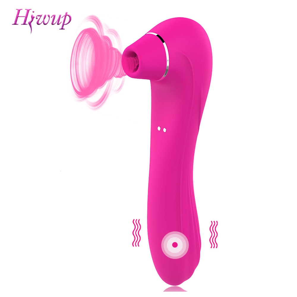 Hiwup Vagina Sucking Vibrator Sex Toy for Woman Oral Tongue Suction For Adults Sucker Clitoris Stimulator Masturbator Erotic Toy - sextoysok