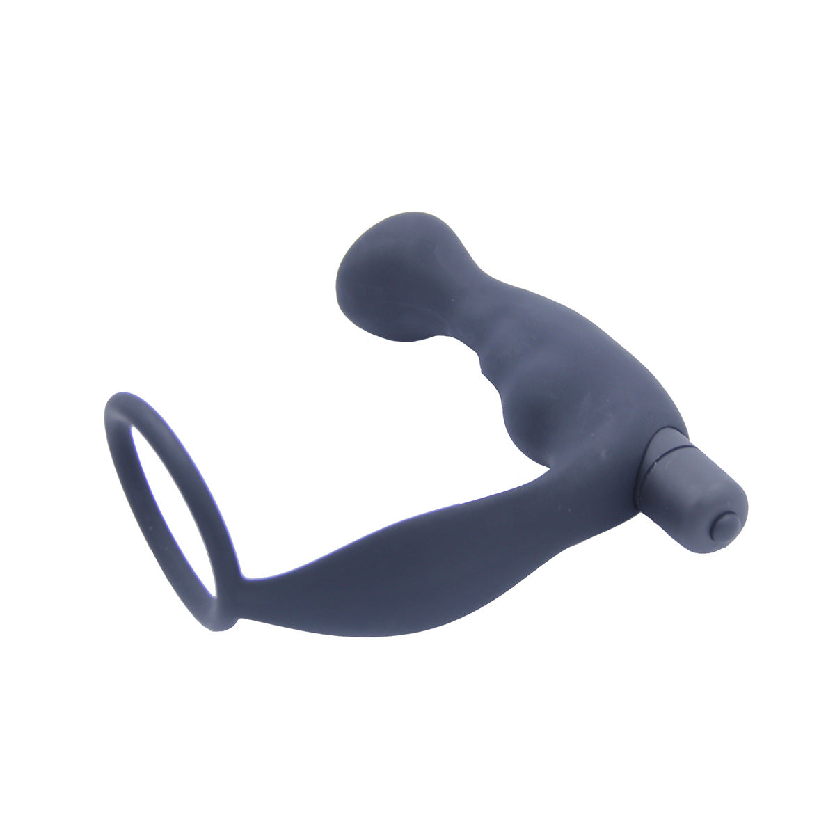 Adult supplies wholesale G-point prostate lock fine ring vibration massage stick male massager (Black) - sextoysok