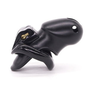 Nano of HT V3 Male Chastity Device Resin Chastity Belt Black CBT Plastic Cock Cage With 4 Cock Rings Men BDSM Sex Toys - sextoysok