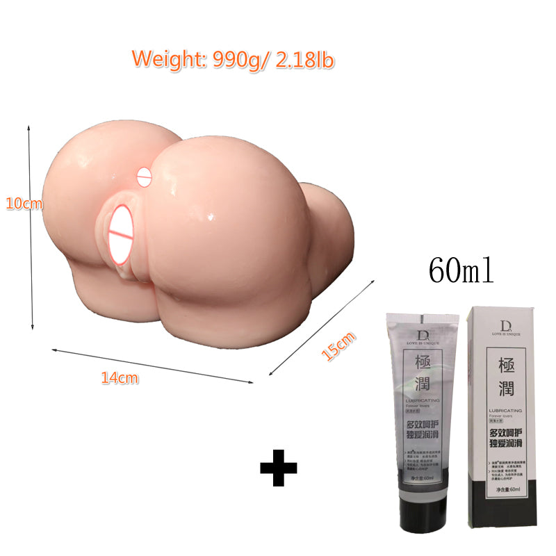 Silicone Ass 3D Realistic Vagina Anal Double Channels Fake Tight Pussy Sex Toys for Men Male Masturbator Sex Doll Sex Product - sextoysok