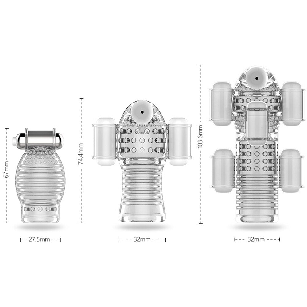 Glans Vibrator For Men Penis Enlargement 10 Modes Glans Massager Penis Endurance Delay Lasting Trainer Masturbate Cup Adult Toys - sextoysok