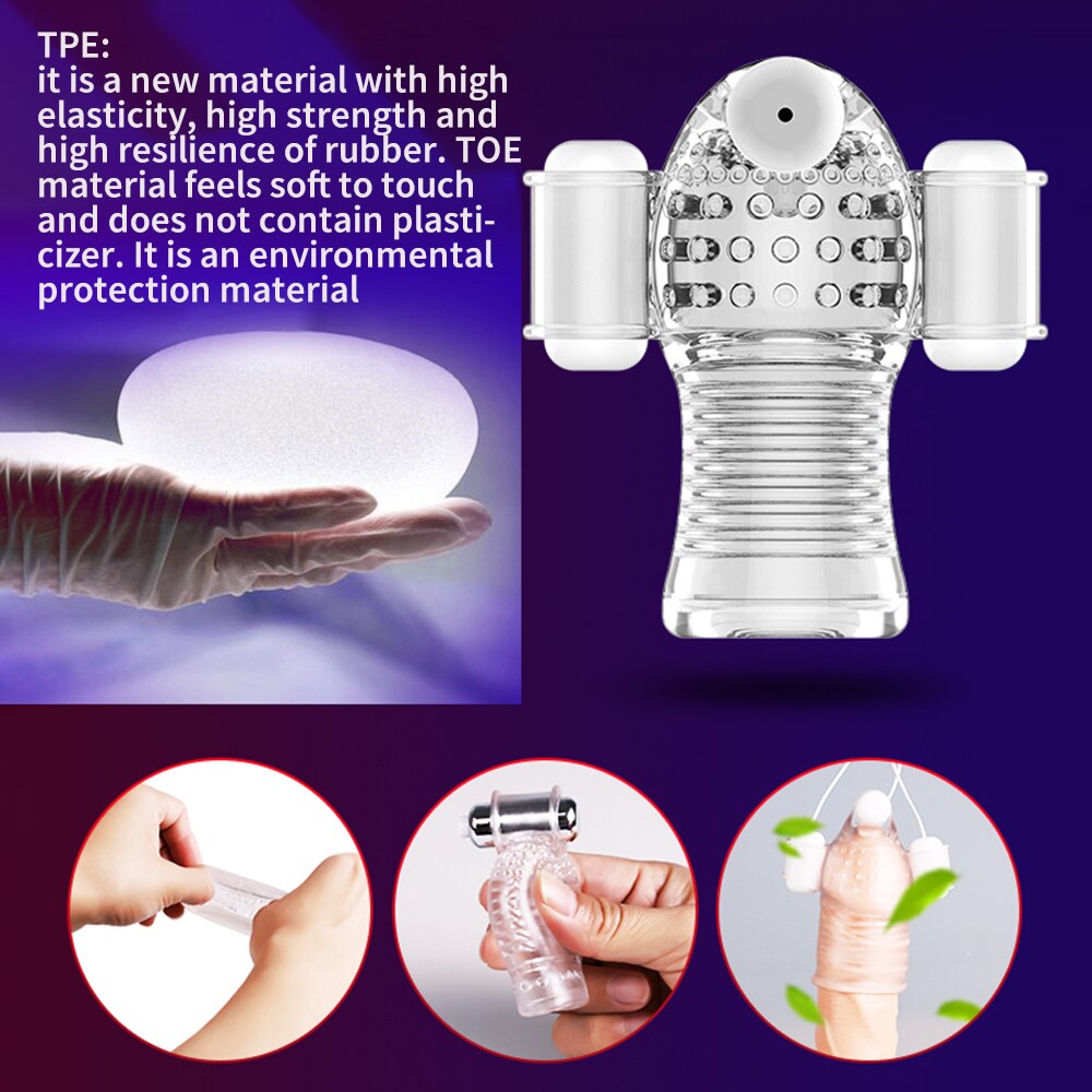 Glans Vibrator For Men Penis Enlargement 10 Modes Glans Massager Penis Endurance Delay Lasting Trainer Masturbate Cup Adult Toys - sextoysok