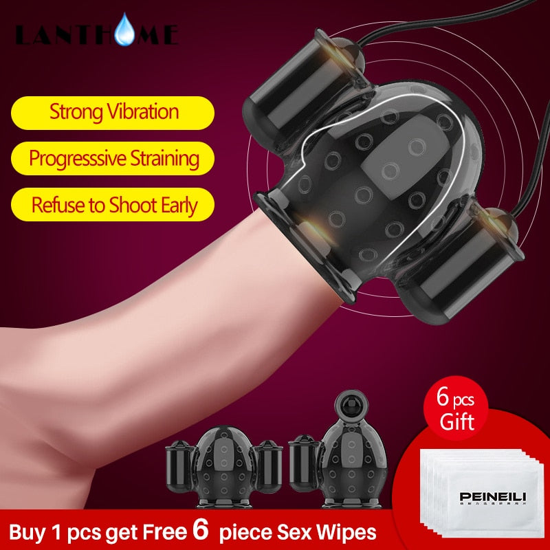 Penis Delay Enlarge Exerciser Trainer Prostate Massager Vibrator Penis Sleeve Men's Delay Ejaculatio Sex Toys Penis Enlargement - sextoysok