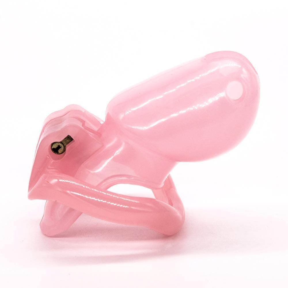 Nano of HT V3 Male Chastity Device Resin Chastity Belt Black CBT Plastic Cock Cage With 4 Cock Rings Men BDSM Sex Toys - sextoysok