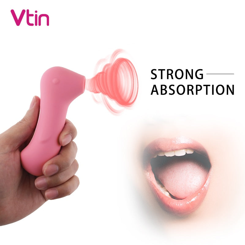 10 Mode Sucking Vibrator Clitoris Clit Sucker Clitoris Stimulator Sex Toys for Women Adult G Spot Oral Licking Nipples (Pink) - sextoysok