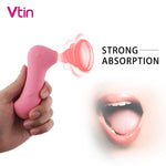 10 Mode Sucking Vibrator Clitoris Clit Sucker Clitoris Stimulator Sex Toys for Women Adult G Spot Oral Licking Nipples (Pink) - sextoysok