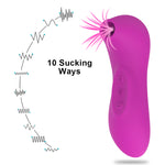 HIWUP Sex Sucking Toys Vibrator Powerful Clitoris Sucker Blowjob Tongue Stimulator Nipple Vagina Pussy Pump Sex Toys for Women - sextoysok