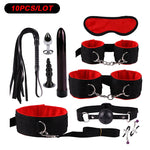 Sex Toys for Couples Handcuffs for Sex Bdsm Toys Anal Dildo Mouth Gag Toys for Adult Games Mask Bondage Set Whip Sexy Lingerie - sextoysok