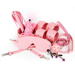 Sex Toys for Couples Handcuffs Whip Nipples Clip Blindfold Mouth Gag Adult Sex Toys Kit Sm Bondage Toy Flirt Games for Couples - sextoysok