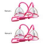 Electric/Manual Breast Massager Vacuum Cup Vibrating Breast Enlarge Enhance Nipple Sucker Breast Massager Pump With Retail Box - sextoysok