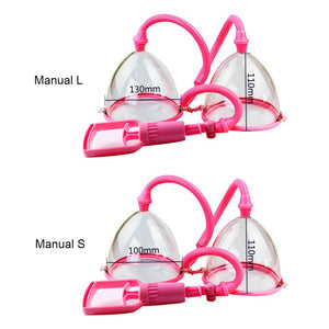 Electric/Manual Breast Massager Vacuum Cup Vibrating Breast Enlarge Enhance Nipple Sucker Breast Massager Pump With Retail Box - sextoysok