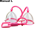 Electric/Manual Breast Massager Vacuum Cup Vibrating Breast Enlarge Enhance Nipple Sucker Breast Massager Pump With Retail Box - sextoysok