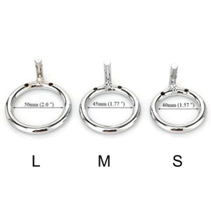 INS Male Stainless Steel Chastity Device Belt Bird Metal Cage Cock Lock Restraint Ring Sex Toy for Men - sextoysok
