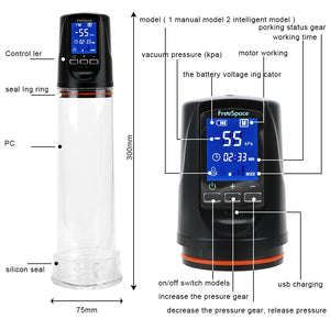 VATINE Penis Extender Electric Penis Pump Automatic Penis Enlargement Erection Penis Enlarger Vacuum Pump Sex Toy for Men - sextoysok