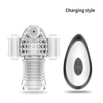 Glans Vibrator For Men Penis Enlargement 10 Modes Glans Massager Penis Endurance Delay Lasting Trainer Masturbate Cup Adult Toys - sextoysok