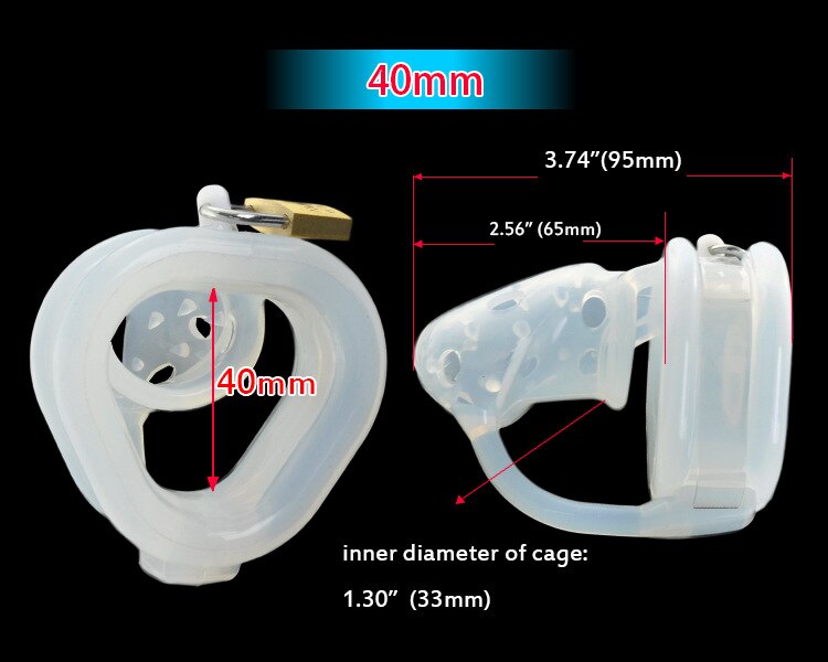 Chaste Bird Latest Design Birdlocked Pico Massage Silicone Spikes Massage Male Chastity Cage A128 - sextoysok