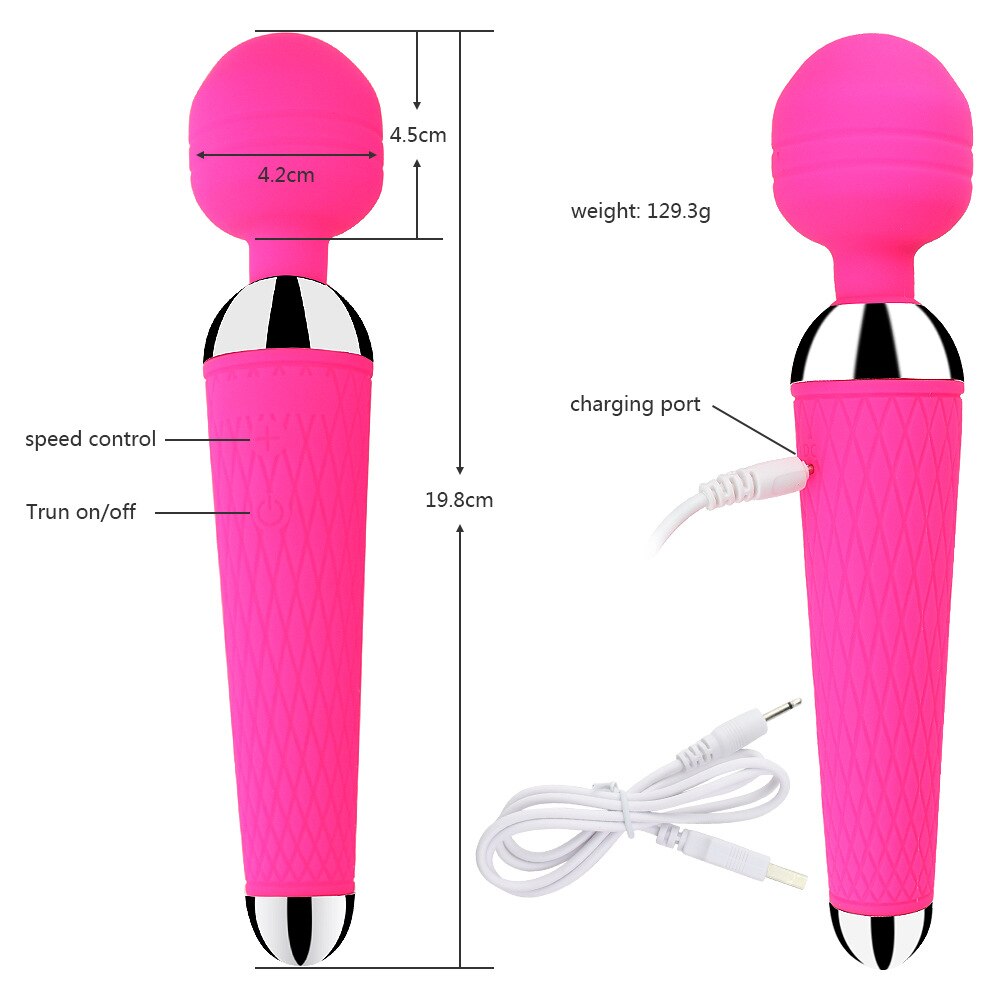 Flirting AV Vibrator Charging Female Masturbation G-spot Vibrator Small Portable Sex Toys Gifts For Women's Sexual Needs - sextoysok