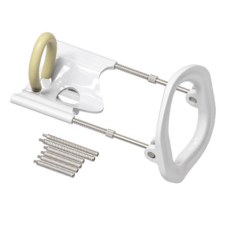 Enlargement Penis Extender Medical Free Penis pump Enlarger Stretcher Male Enhancement Kit Pro Tension Sex Toys for men (White) - sextoysok
