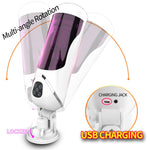 Male Masturbator Sex Toys Vagina Hands Cunt Adults Erotic Automatic Portable for Men TPE Voice Aircraft Cup Telescopic Rotation (Set) - sextoysok