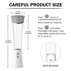 Men Penis Enlargement Vacuum Pump Vibrator Sex Toys For Adult Artificial Vagina Masturbator for Men Vacuum Pump bomba peniana - sextoysok