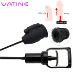 VATINE Sucking Penis Enlargement Penis Pump Vibrator Blowjob Glans Penis Massage Vibrator Male Masturbator - sextoysok