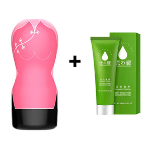FOX Sex Shop Male Masturbator Vagina Real Pussy Sex Toys for Adult Product Male Masturbation Artificial Vagina - sextoysok