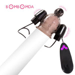 Vibrating Ghost Exerciser Sex Toy for Adult Sex Products Glans Vibrator Penis Pump Enlargement Vibrator for Men Masturbator (black) - sextoysok