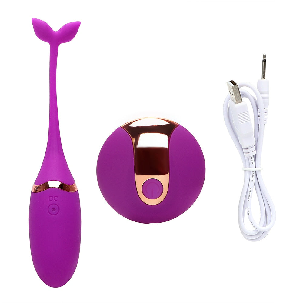 IKOKY Vaginal Tighten Exercise Kegel Balls G Spot Vibrator Sex Toy for Women Vibrating Eggs Silicone Ben Wa Ball - sextoysok
