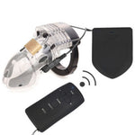 INS Chastity Device Electro Shock Cock Cage For Man Male Locks With Adjustable Ring Sex Toys Electro Shock Accessories - sextoysok