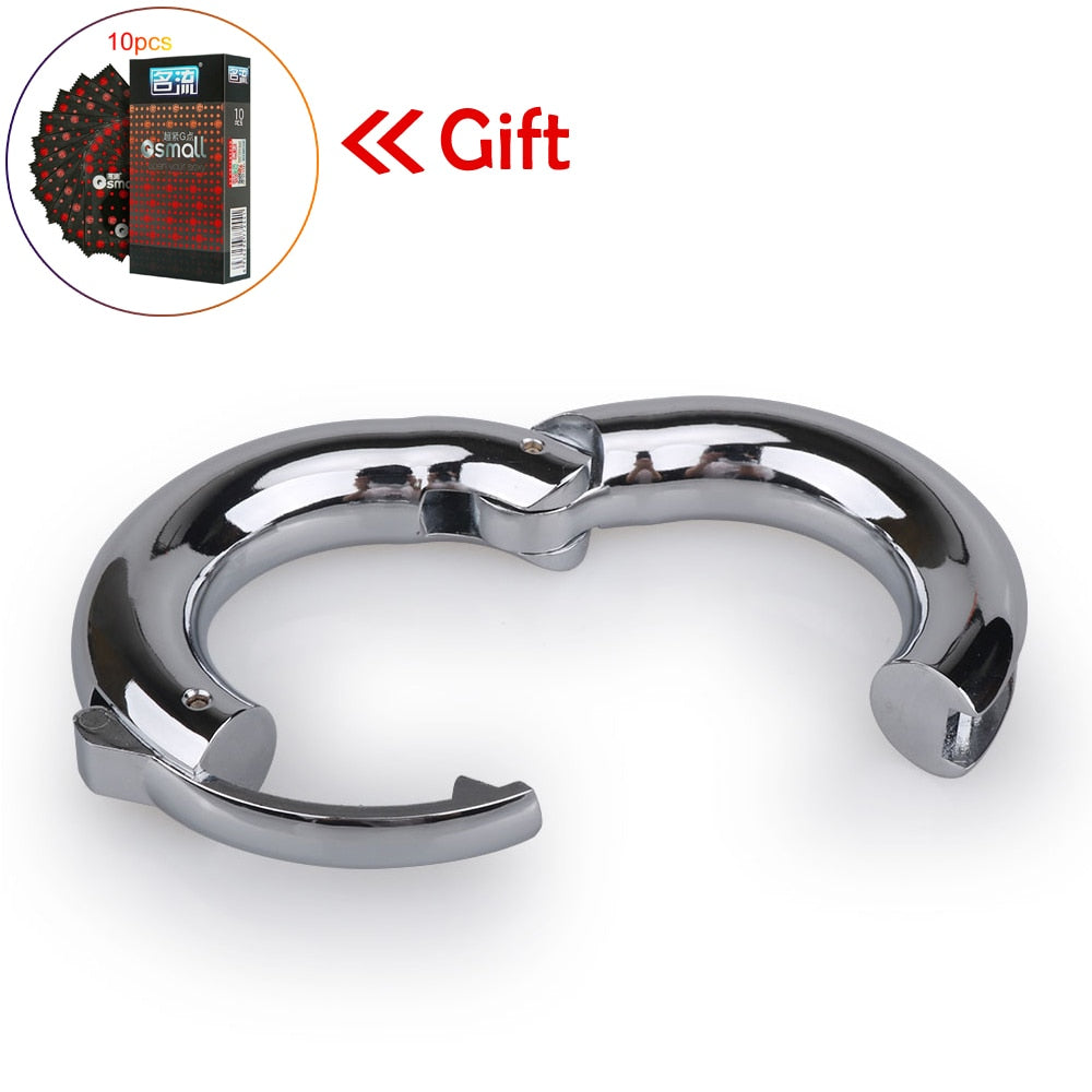 Stainless Steel Smoother Ball Stretcher Penis Ring Cock Ring Sex Toys for Men Good Cockring Time Delay Ejaculation Dick Ring - sextoysok