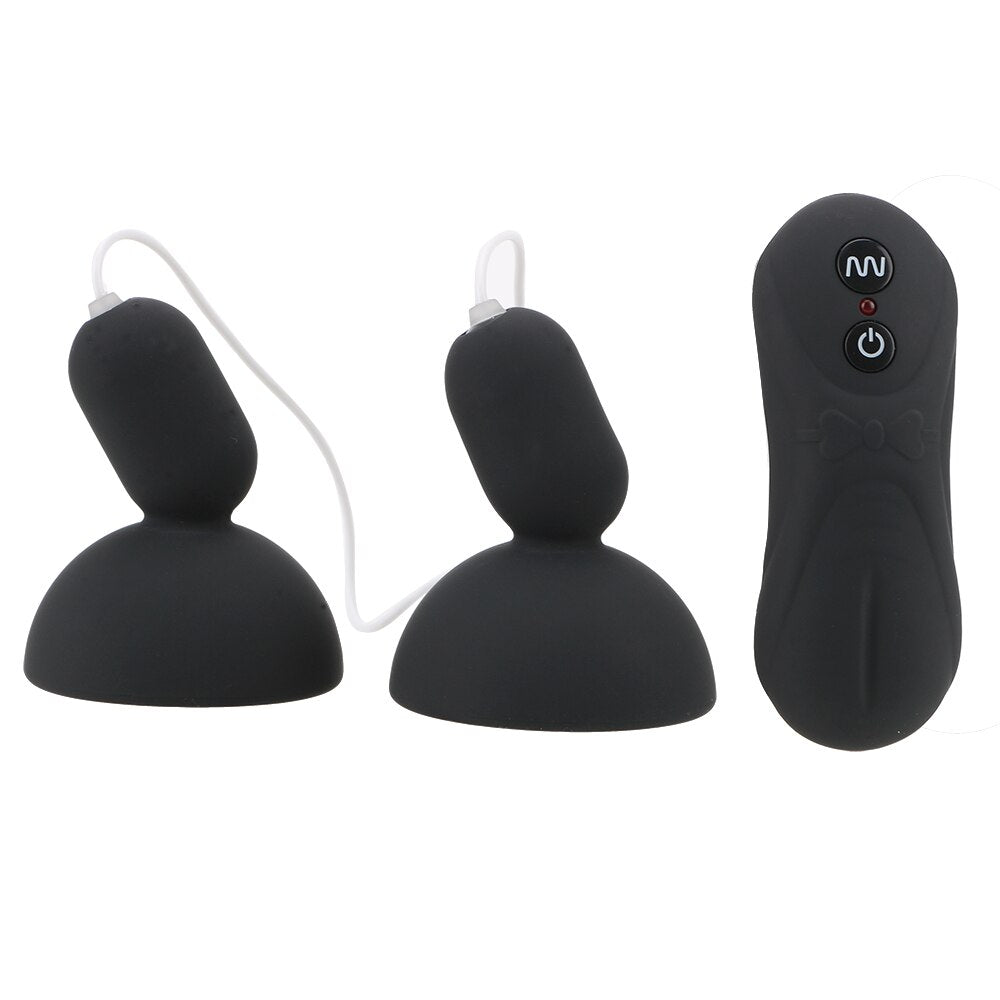 IKOKY 16 Speed Nipple Sucker Vibrator Suction Cup Chest Masturbator Breast Pump Nipple Massager Enlargement Sex Toy for Woman - sextoysok