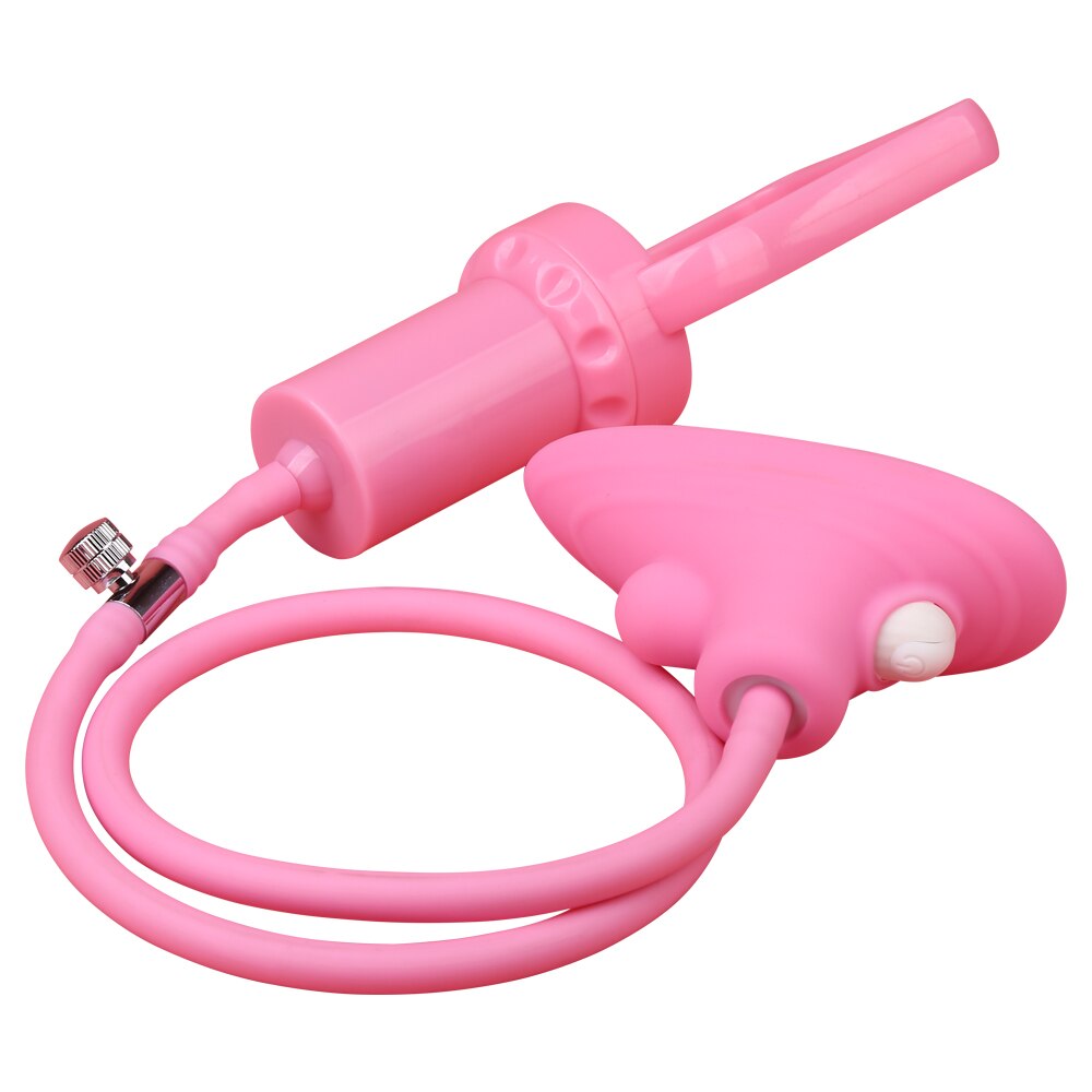 vagina sucking tongue vibrator Vacuum Pussy Pump Nipple Vibrator Clitoris Stimulation Female Masturbation Sex Toys For Women (Pink) - sextoysok