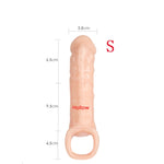 Penis Extender Sex Toys For Men Reusable Condom Dick Sleeve Adult Sex Toys Male Realistic Thick Cock Extender Delay Penis Sleeve - sextoysok