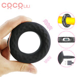 Penis Ring Vibrators Silicone Cock Ring Delay Ejaculation Erection Vibrating Lock Ring Penis Long Lasting Erotic Sex Toy for Men - sextoysok