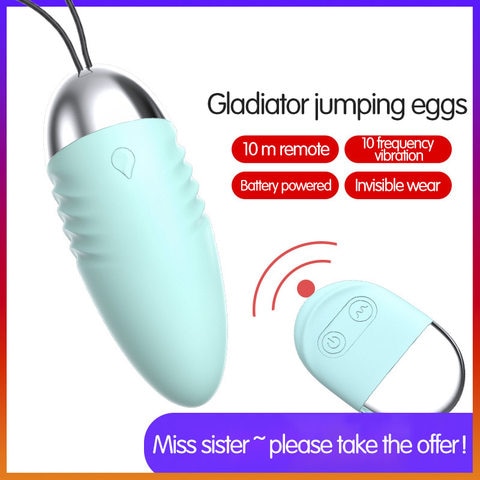 Silent Vibrator Eggs Wireless Remote Control Eggs Wireless Remote Control Jump Vaginal Massager Sex Toys Woman - sextoysok