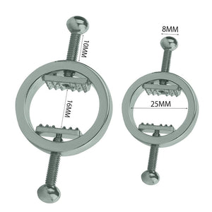 Movconly Fetish Nipple Clamps Adjustable Nipple Clamps Stainless Steel Nipple Clamps Stimulation Erotic SM Sex Toy for Women (Silver) - sextoysok