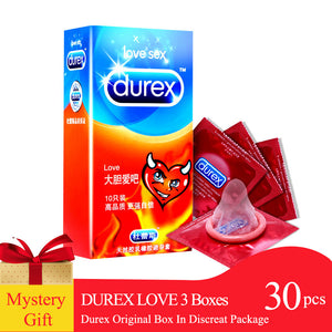 Durex Condoms 10/20/30 Ultra Thin Love G Spot Condoms Natural Latex Lubricant Flowers Condones Delay Ejaculation Men's Sex Toys - sextoysok