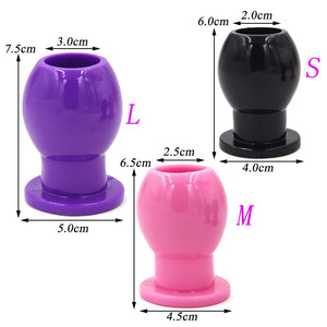 Large, medium and small soft rubber hollow female female expansion anal device unisex backyard expander foreign trade hot produc - sextoysok