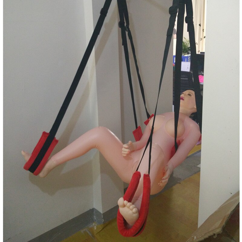 Love Sex Sling Swing Soft Material BDSM Sex Bandage Sex Furniture Fetish Hanging Door Swing Adult games Sex Toys for Couples sex - sextoysok