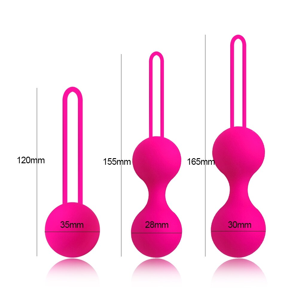 Silicone Vagina Shrinking Ball Sex Toys for Woman Kegel Motion Ball Vagina Tighten Exercise Geisha Ball Chinese Balls for Women - sextoysok