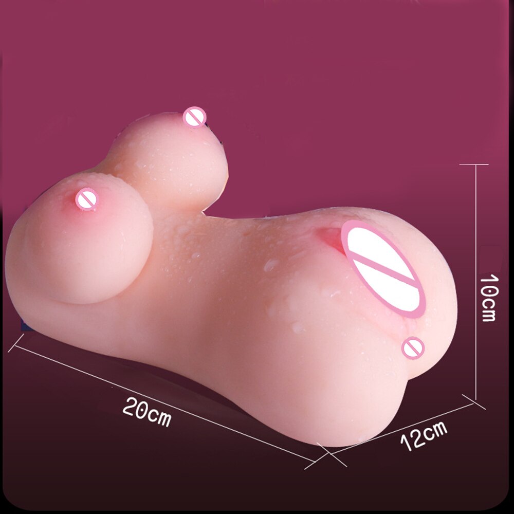 1kg Pussy 4D Vagina Breast-Feeding Soft Male Masturbator Passion Cup Cock Massager Sex Toys for Men (Flesh) - sextoysok