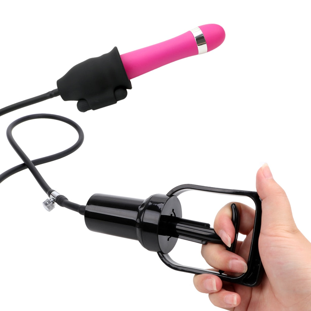 VATINE Sucking Penis Enlargement Penis Pump Vibrator Blowjob Glans Penis Massage Vibrator Male Masturbator - sextoysok
