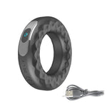 vibrator sex toys for men charging silicone shock lock fine ring male time delay masturbation sex toys (Silver) - sextoysok