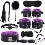 SM Game bandage sex toys for woman SM Game Suit Adult Handcuffs Ball Whip Kit Bondage Set Couple Sex Toys 10PCS sw - sextoysok