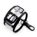 Adjustable Transparent PVC Handcuffs Ankle Cuffs Collar Neck Manacle BDSM Bondage Restraints Shackles Fetish Sex Toy for Couples - sextoysok