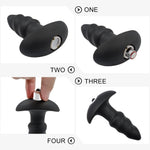 PHANXY Vibrator Male Anal Plug Medical Soft Silicone Anal Cork With Vibration 7 Speed Butt Plug Adult Sex Toys For Women Couples - sextoysok