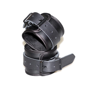 Under Bed Restraint Bondage Fetish Slave Handcuffs & Ankle Cuffs BDSM Bondage Eye Mask Whip Sex Toys For Woman Adult Erotic Toy (black) - sextoysok